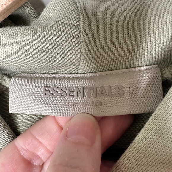 Fear Of God Essentials Women’s Sea Foam 3/4 Sleeve 1977 Hoodie XXS Oversized - Picture 2 of 5